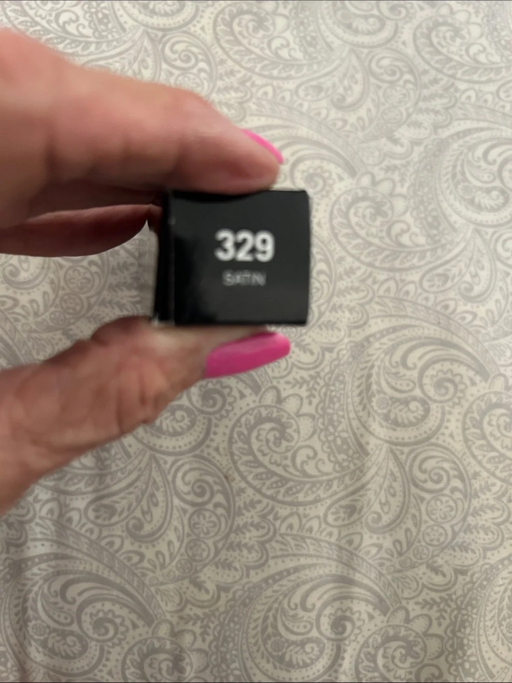 Givenchy Le Rouge Interdit Satin Lipstick – Black Case with Silver Accents #329